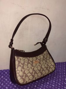 Coach Signature Print Handbag