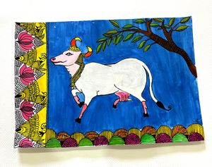 Mandala Art Cow Painting | Acrylic On Canvas |