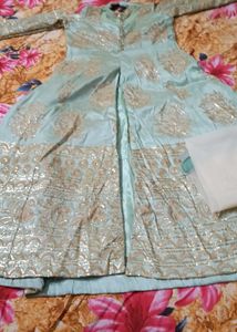 Green Party Dress With Skirt