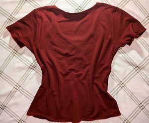 Coquette Cherry Red/Maroon Top