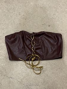 faux leather corset