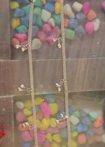 Silver Anklet with Charms