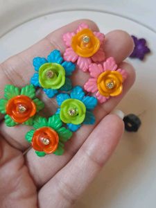 Flower Stud Earrings (18pcs)