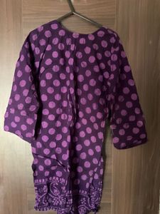 Purple Polka Dot Kurta BLOCK PRINT 💜💟