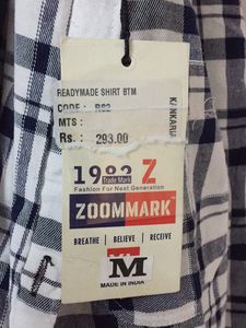 White Checked Shirt Size: M