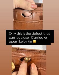 Brown Croc-Embossed Crossbody Bag