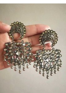 5 Earrings Combo, Oxidised Silver Earring