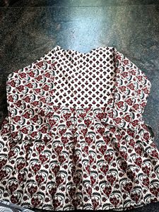 Floral Print Wrap Top