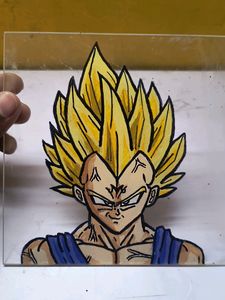 Vegeta Glass Painting