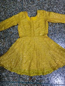 sharara Set Yellow Sparkling