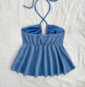 SALE‼️Blue Halter Neck Savana Top