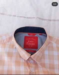 Peach Plaid Button-Down