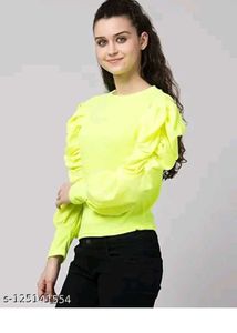 Neon Puff Sleeve Top