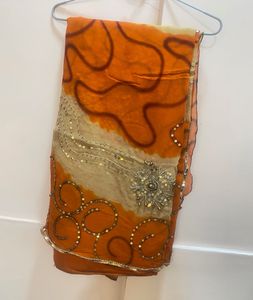 Orange Designer Saree