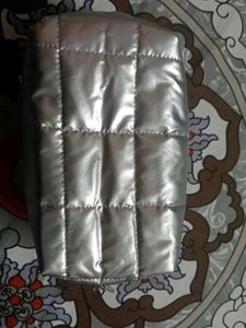 Silver Quilted Pouch