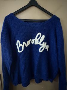 Knitted Blue Sweatshirt