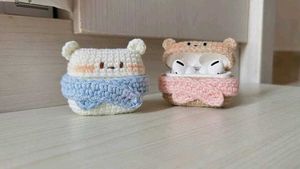 Crochet Bear earbuds cover 🎧