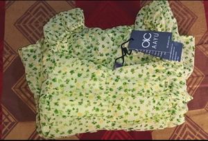 Women Fit And Flare Light Green Knee Length Dress