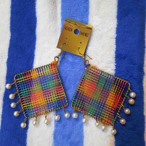 Colorful Woven Earrings