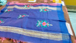 thread work saree