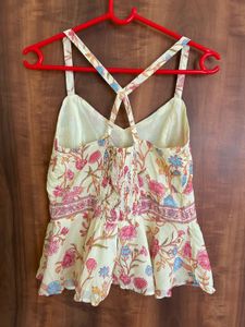 Cross Strap Cream Top