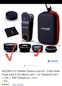 Adcom 3 In 1 Lens Wide Angle Macro Fish Eye Lena