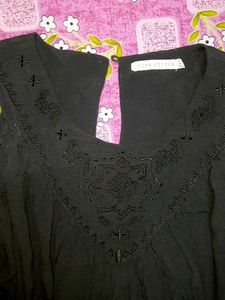 Cold Shoulder Black Top