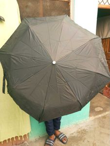 Black Foldable Large Size Umbrella |Strong And Dur