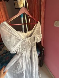 Women Net Material Gown