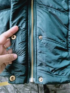 teal green Puffer winter Jacket