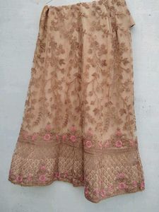 Elegant Embroidered Lehenga with Pink Dupatta