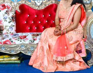 ✨Peach Lehnga Available On Discount Too