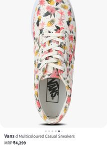 Vans Floral Shoe In Affordable Price🧸