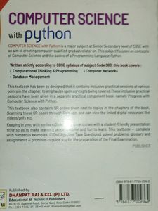Computer Science ( PYTHON) Class 12th By Sumita Arora