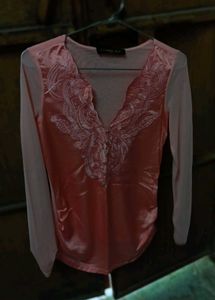 Linda Lea Pink Embellished Top