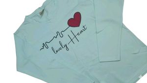 Cute Heart Print Top