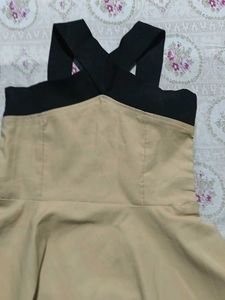 Tan Fit &amp; Flare Dress