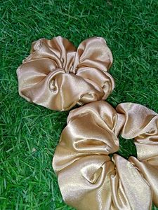 Handmade Scrunchies Golden Colour