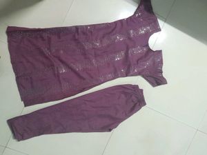 Purple kurta Set