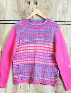 Colorful Knit Pullover Sweater size-40
