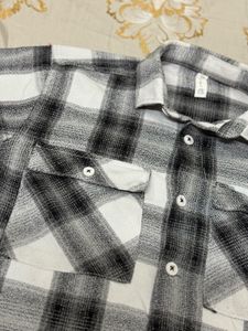 BLACK &amp; WHITE CHECKS SHIRT