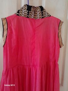 Designer Full Length Gown With Unstitched Pant