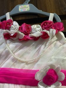 Cute White &amp; Pink Dress