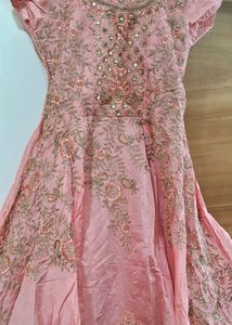 Beautiful Peach Colored Ethnic Gown 🩷🩷
