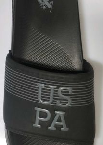 USPA Black Slides Flip Flops