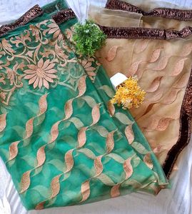 Today Offer Bountiful Net Embroidery Saree