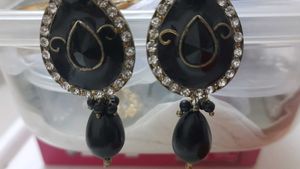 Black Drop Earrings