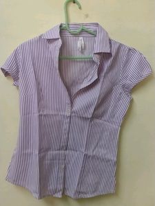 Formal Striped Shirt & White Inner
