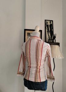 Striped Button-Up Shirt