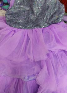 Purple Sequin Party Dress